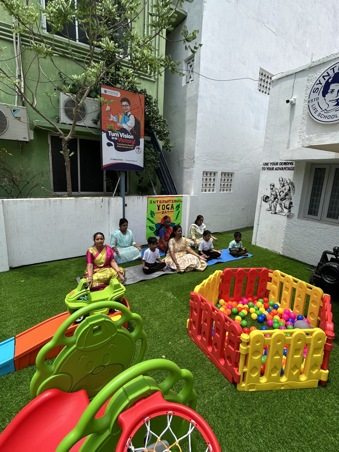 Educational activities for preschool children at PB Kids International Play School Chennai